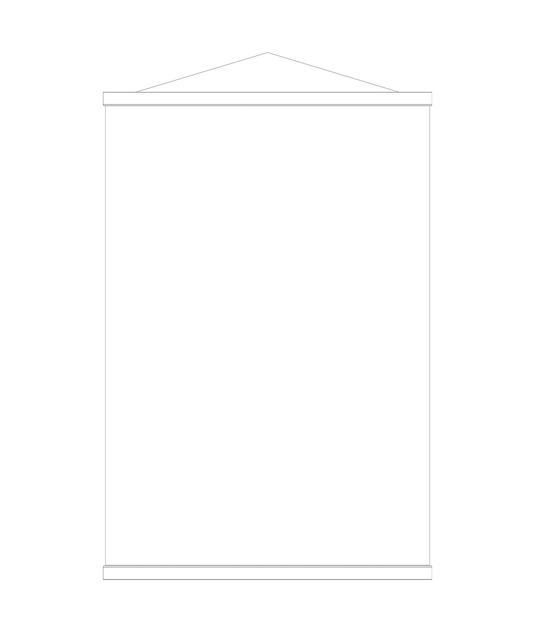 Handmade Walnut Poster Hanger