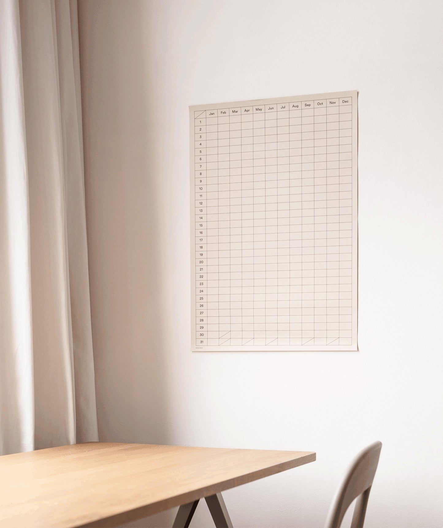 Yearless Calendar (Naturel)