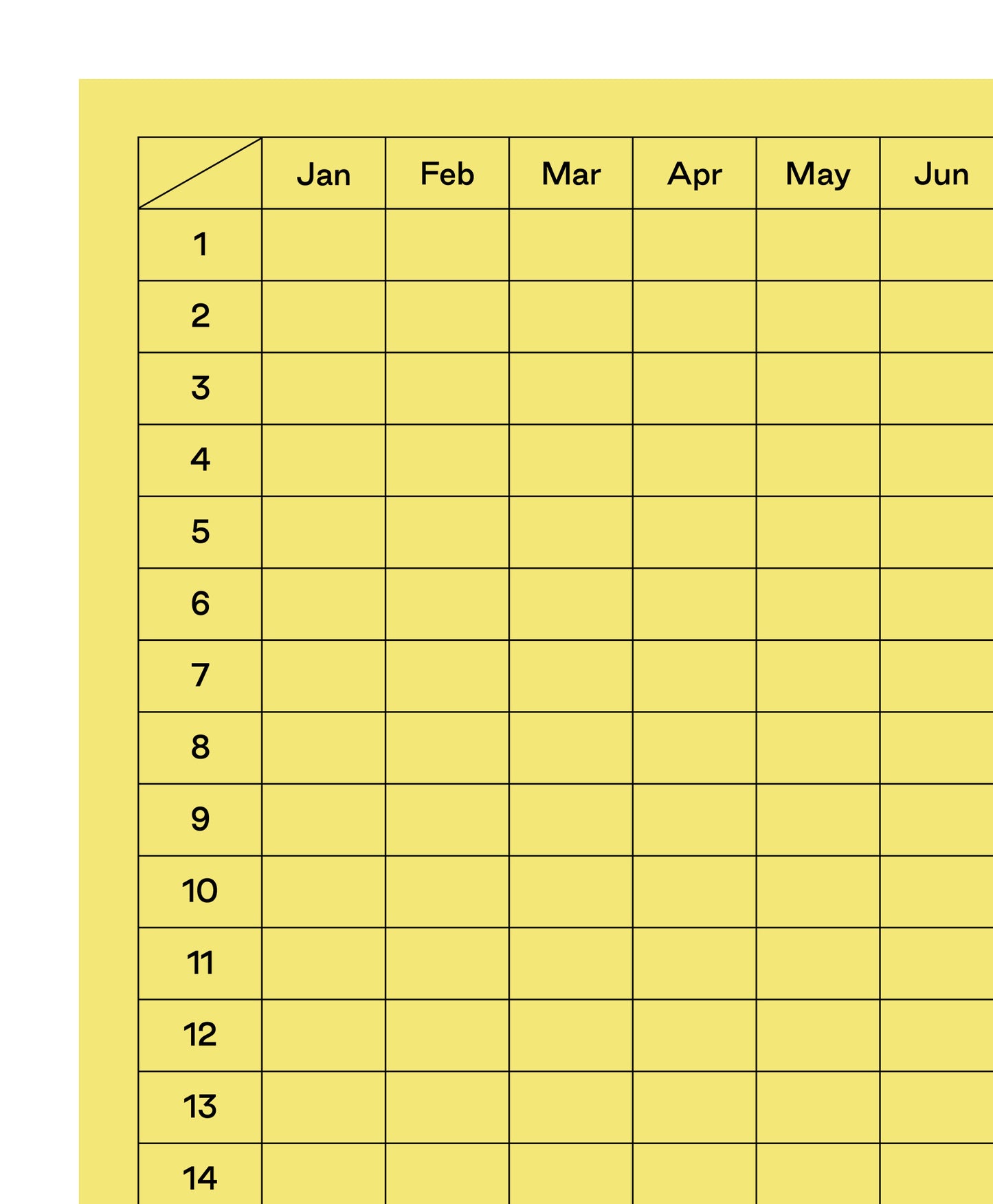Yearless Calendar (Geel)